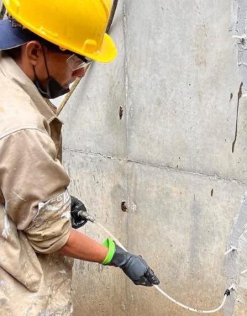 Soldadura de fisuras en concreto Coliseo UPC