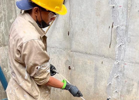 Soldadura de fisuras en concreto Coliseo UPC